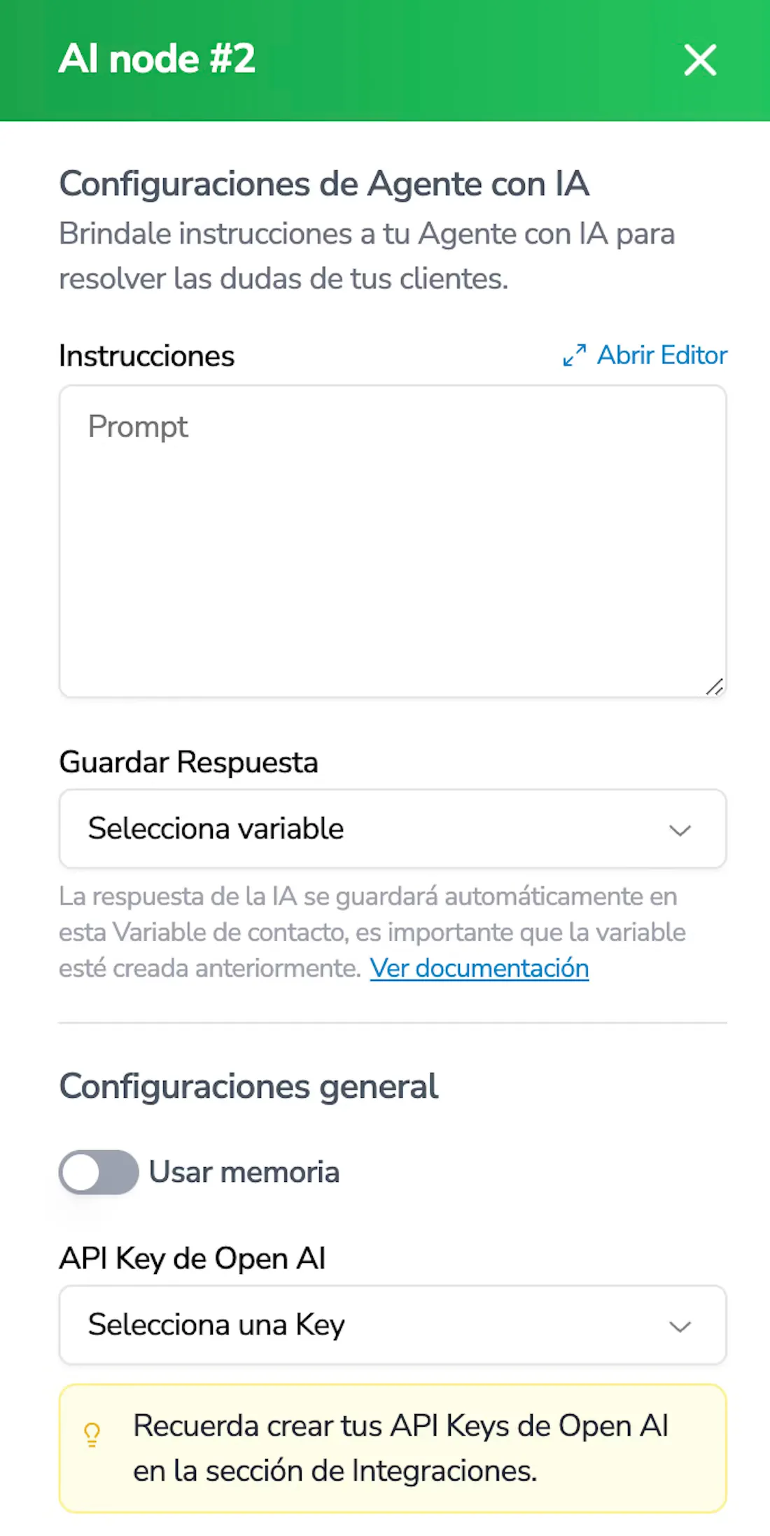 Configuración de Integraciones