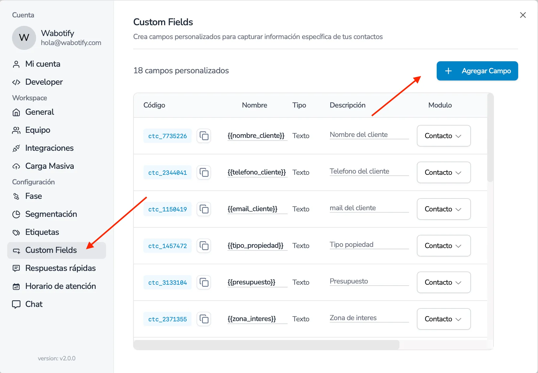 Configuración de Integraciones